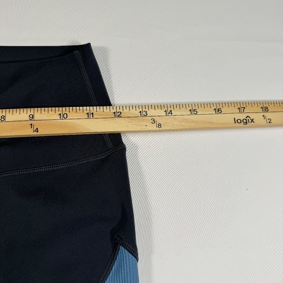 Zyia Storm Parallel Lux Ribbed Leggings Womens Size 0 Blue Gray High Rise - Picture 5 of 9
